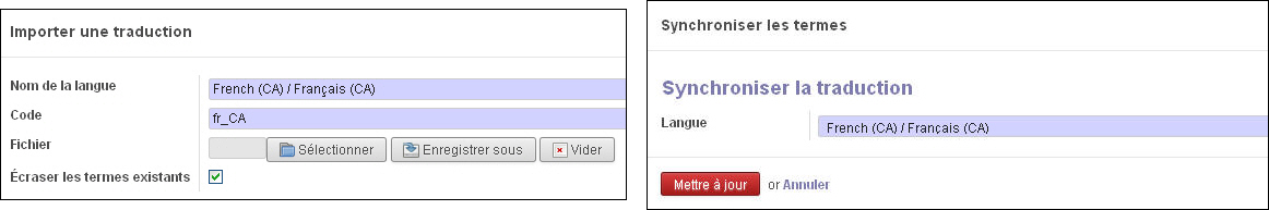 Importer et synchroniser