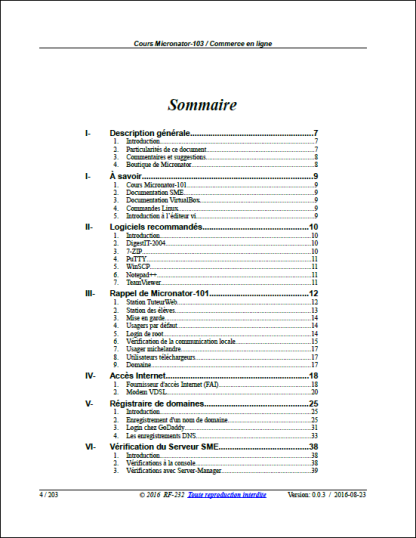 RF-232 Cours-103 Commerce en ligne Sommaire P1