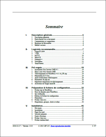 Sommaire page 1