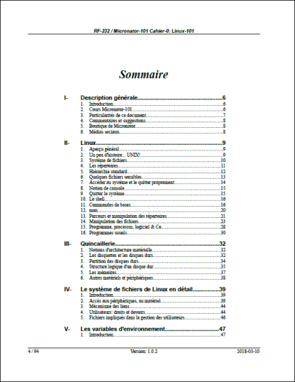 Cahier-0: Sommaire p1