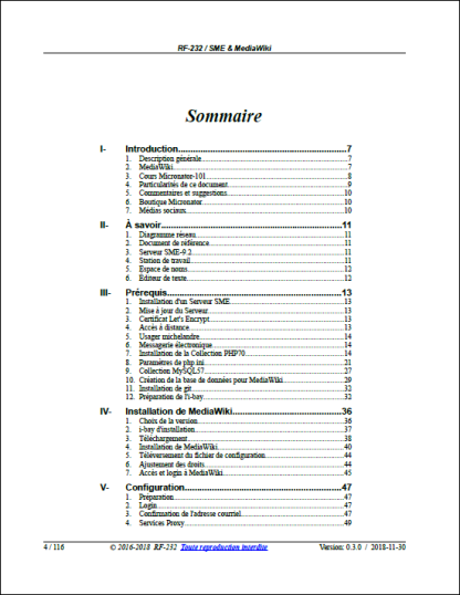 SME-9.2 & MediaWiki Sommaire p1